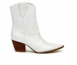 Hot Sale ❤️ Women's Coconuts By Matisse Bambi Cowboy 🥾 Boots White 🤩