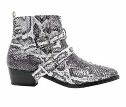 Wholesale ⌛ Women's Jane And The 👟 Shoe Cindy Moto Booties White Snake ⌛