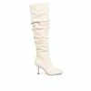 Outlet ⌛ Women's Journee Collection Kindy Knee High 🥾 Boots Bone ⌛