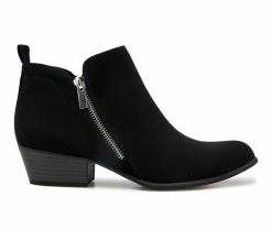 Cheapest ⌛ Women's Esprit Timber Booties Black Faux Sued 🔔