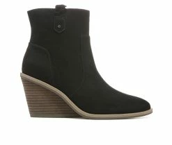 Budget 🌟 Women's Dr. Scholls Mirage Wedge Booties Black 😍