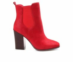 Wholesale β€οΈ Women's Journee Collection Maxxie Chelsea Booties Red π
