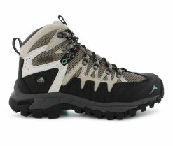 Cheapest 🤩 Women's Pacific Mountain Emmons Mid Waterproof Hiking 🥾 Boots Khaki/ Mint 🧨