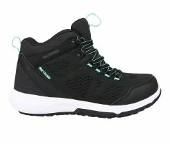 Promo 🔔 Women's Northside Benton Mid Waterproof Hiking 🥾 Boots Black/Aqua 🧨