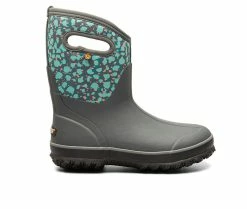 Hot Sale ⌛ Women's Bogs Footwear Classic Mid Animal Winter 🥾 Boots Gray Multi 🥰