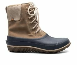 Deals 👏 Women's Bogs Footwear Classic Casual Tall Lace Leather Rain 🥾 Boots Taupe Multi ✨