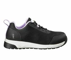 Promo ⌛ Women's Carhartt FA3081 👩 Women Force 3" SD Soft Toe Work 👟 Shoes Black/Amethyst 😀