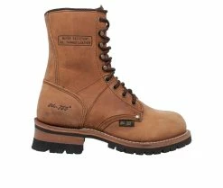 Deals 🧨 Women's AdTec 9" Logger Work 🥾 Boots Brown 🛒