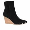 New 😉 Women's Journee Signature Reeya Wedge Booties Black 🥰
