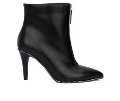 Cheapest 𧨠Women's Fashion To Figure Rider Heeled Booties Black Wide π₯
