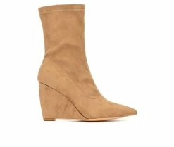 Best reviews of 😀 Women's New York And Company Odette Wedge Booties Nude ❤️