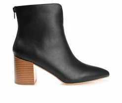 Promo 🔔 Women's Journee Collection Kayden Block Heel Booties Black ⌛