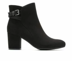 Promo 🎉 Women's Solanz Carolann Heeled Booties Black 🥰