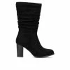 Flash Sale 🔔 Women's New York And Company Amena Mid Calf Heeled 🥾 Boots Black 🥰