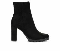 New 😀 Women's New York And Company Araceli Heeled Booties Black ❤️