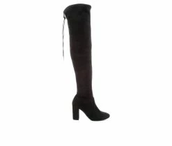 Best Pirce 😀 Women's Delicious Snivy Over-The-Knee 🥾 Boots Black ❤️