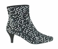 Best Sale 🔥 Women's Impo Naja Sequin Heeled Booties Black/Silver 😉