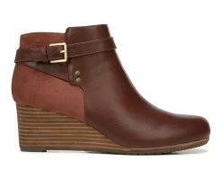 Promo 🔥 Women's Dr. Scholls Double Wedge Booties Copper Brown 🧨
