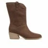 Discount 🌟 Women's Dr. Scholls Layla Mid Calf Western Booties Brown 🛒