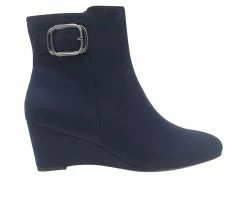 Budget 😍 Women's Impo Jalisa Wedge Booties Midnight Blue ⭐