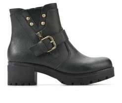 Best Pirce 💯 Women's White Mountain Rufus Heeled Booties Black 😀