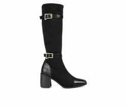 Best Sale 😉 Women's Journee Collection Gaibree Wide Calf Knee High 🥾 Boots Black 😀