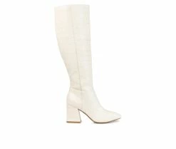 Top 10 ⌛ Women's Journee Collection Landree Wide Calf Knee High 🥾 Boots Bone 🔔