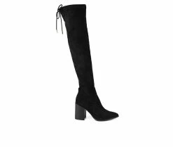 Cheapest 👍 Women's Journee Collection Paras Wide Calf Over-The-Knee 🥾 Boots Black 👍