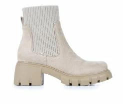 Promo โญ Women's Soda Zordy Heeled Chelsea ๐ฅพ Boots Light Wheat ๐