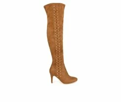 Cheapest 😉 Women's Journee Collection Abie Extra Wide Calf Knee High 🥾 Boots Tan 😍