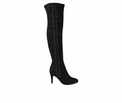 Top 10 👍 Women's Journee Collection Abie Wide Calf Knee High 🥾 Boots Black ⌛ -Journee shop 1 427