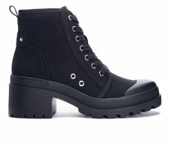 Buy 🛒 Women's Chinese Laundry Bunny Lace-Up 🥾 Boots Black 🥰