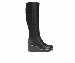 Flash Sale 👍 Women's Soul Naturalizer Approve Knee High Wedge 🥾 Boots Black 🥰