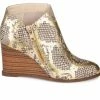 Flash Sale 🔔 Women's Journee Collection Glam Wedge Booties Gold 🎉