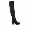 Best Sale ⌛ Women's Journee Collection Sana Over-The-Knee 🥾 Boots Black 🌟