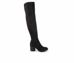 Best Sale ⌛ Women's Journee Collection Sana Over-The-Knee 🥾 Boots Black 🌟