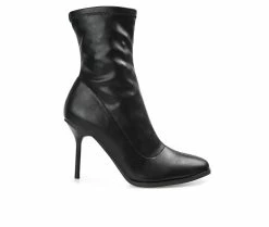 Deals 😀 Women's Journee Collection Gizzel Heeled Booties Black 🌟 -Journee shop 1 521