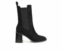 Deals ❤️ Women's Journee Collection Kaydia Mid Calf Chelsea 🥾 Boots Black 🥰