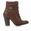 Wholesale ❤️ Women's Daisy Fuentes Chana Heeled Booties Brown 🛒