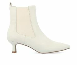 Buy ✨ Women's Journee Collection Tenlee Heeled Booties Ivory ✔️ -Journee shop 1 567