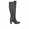 Discount 🌟 Women's New York And Company Andrina Knee High Heeled 🥾 Boots Black 😍