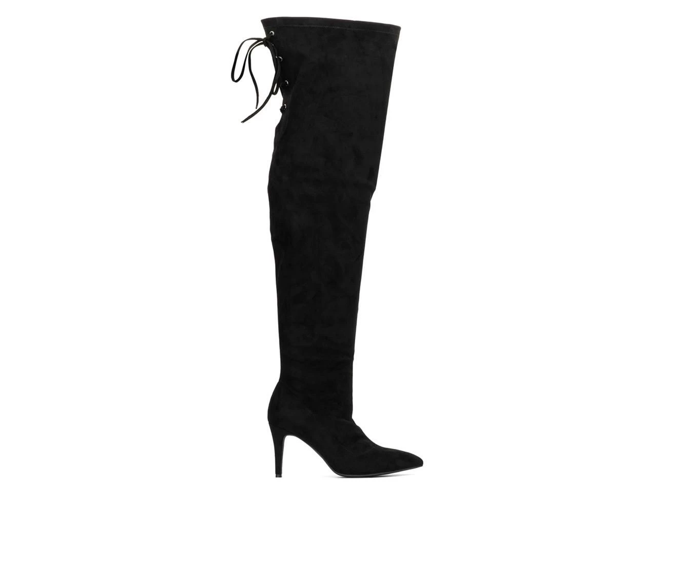 Budget π₯° Women's Fashion To Figure Larissa XWC Over The Knee Heeled π₯Ύ Boots Black Wide 𧨠2 Budget π₯° Women's Fashion To Figure Larissa XWC Over The Knee Heeled π₯Ύ Boots Black Wide 𧨠- Image 2