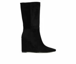 Deals ✨ Women's Gabrielle Union Leticia Knee High Wedge 🥾 Boots Black 💯