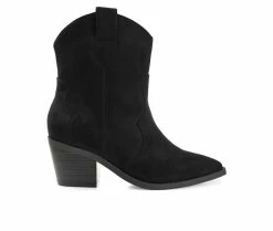 Best Sale ⭐ Women's Journee Collection Becker Western 🥾 Boots Black ✔️