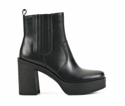 Top 10 ⌛ Women's White Mountain Hawthorne Platform Booties Black Leather 👍