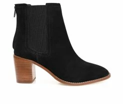 Promo ✨ Women's Journee Signature Tazlyn Heeled Chelsea Booties Black 👏