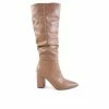 Budget ✨ Women's London Rag Hanoi Knee High Heeled 🥾 Boots Taupe 😀