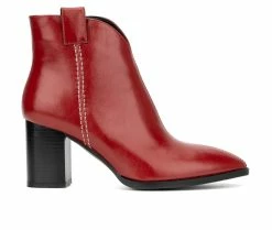 Coupon ⭐ Women's Torgeis Daralyn Heeled Booties Red ✨
