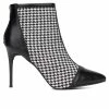 Best Sale 💯 Women's New York And Company Charlie Heeled Booties Black/White 🎁