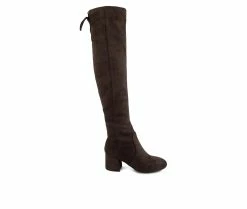 Wholesale 🌟 Women's Sugar Ollie Over-The-Knee 🥾 Boots Chocolate Brown 🔔